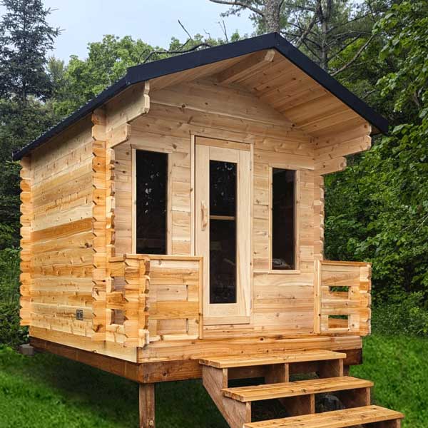Leisure Craft CT Georgian Cabin Sauna with Porch
