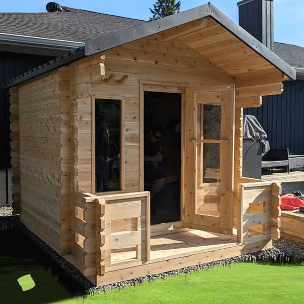 Leisure Craft CT Georgian Cabin Sauna with Porch