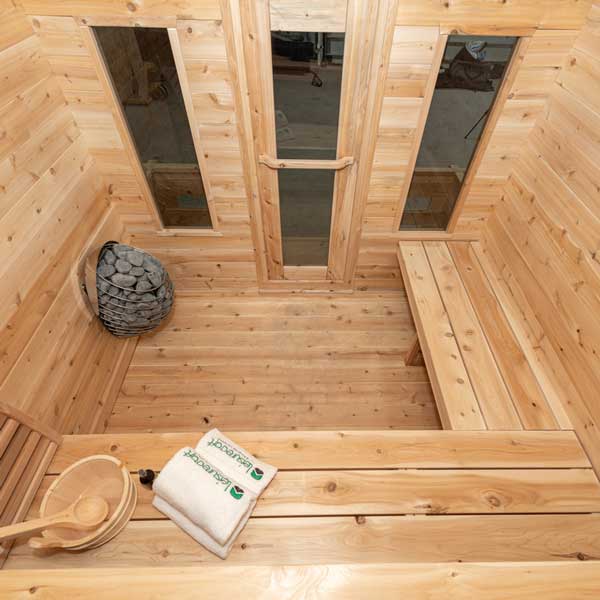 Leisure Craft CT Georgian Cabin Sauna with Porch